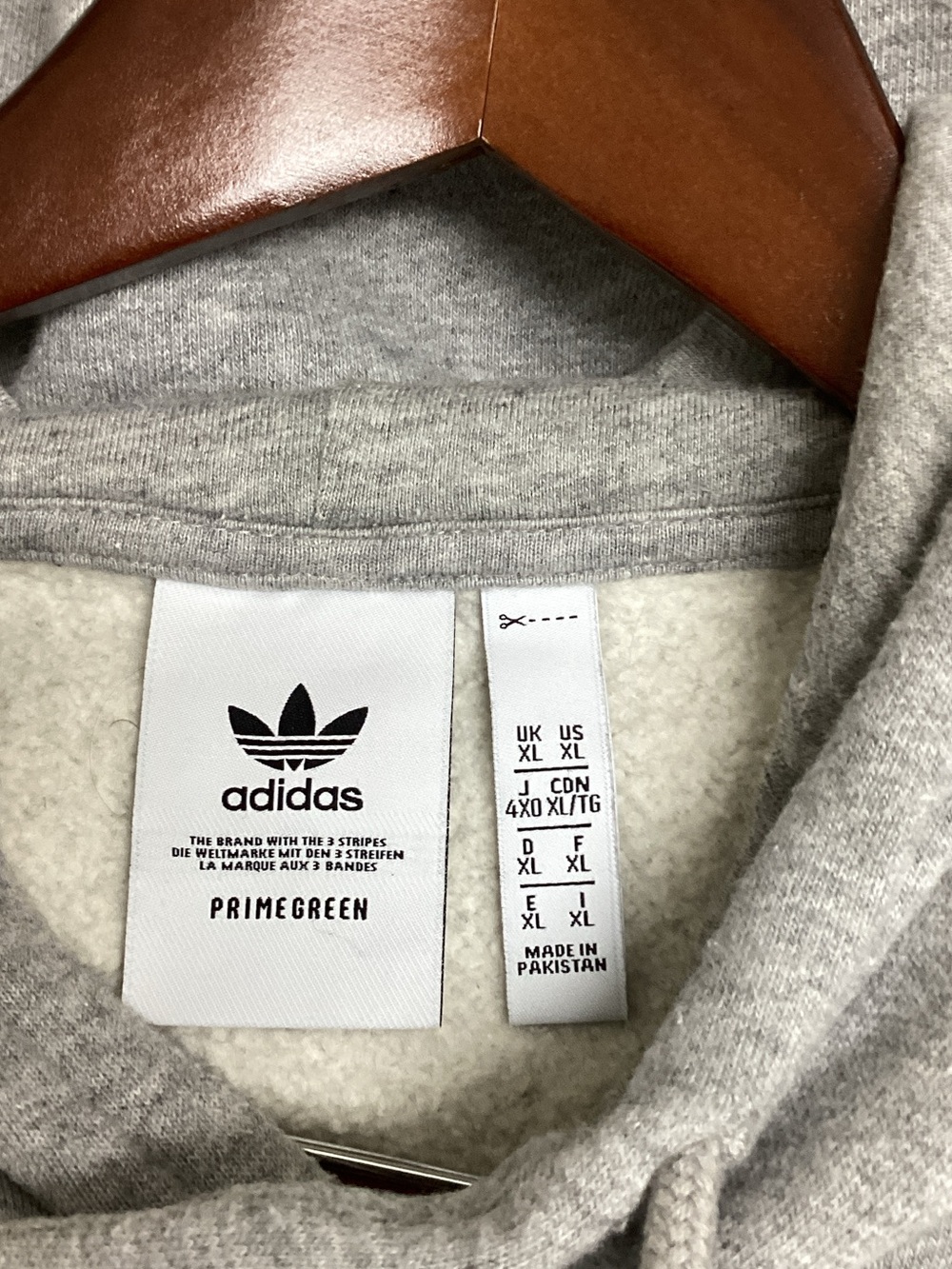 adidas Light Gray Short-Sleeve Crewneck Hoodie - Picture 5 of 5